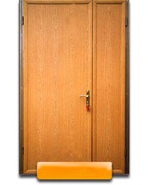 Дверь тамбурная с двух сторон ламинат